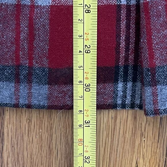 PENDLETON 100% Virgin Wool Pleated Tartan Midi Skirt Size 10 Made in USA Holiday - Picture 7 of 7